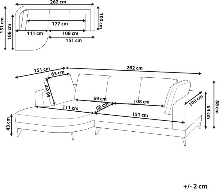 Produktbild Beliani Marum (Ecksofa)