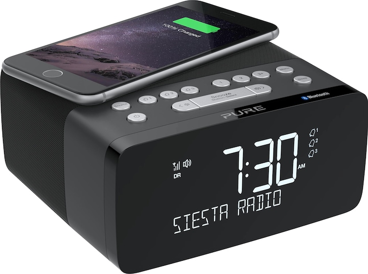 Pure Siesta DAB clock radio with Wireless Charge