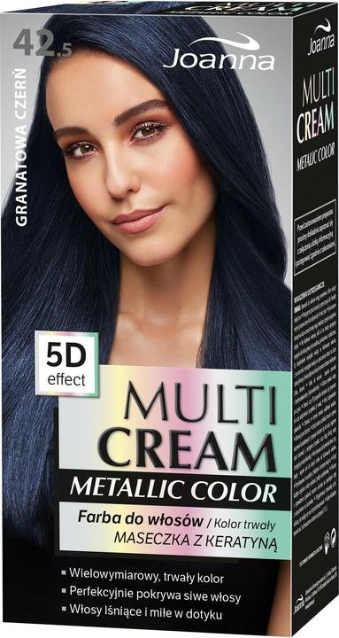 Joanna Multi Cream Metallic Color 5D Effect Hair Dye 42.5 Navyueack (42.5 Granatowa Czerń)