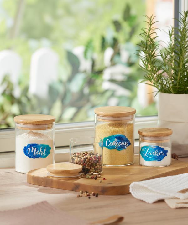 Image du produit VBS Bocal à provisions "Bini" avec couvercle en bambou (0.15 l)