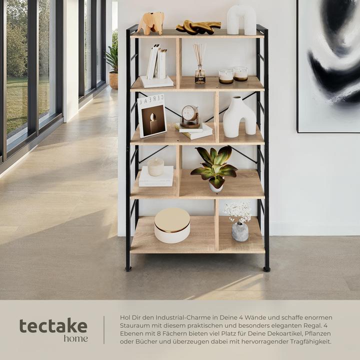 Actual product image tectake Shelf Charleston 75.5x30x155cm (75.50 x 75.50 x 155 cm)