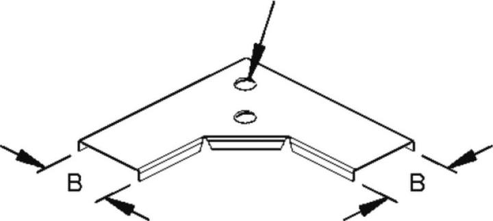 Produktbild Niedax NIE RESKD 75 Deckel fÃ¼r Bogen 90Â°, Breite 79 mm bandverzinkt (17.50 cm)