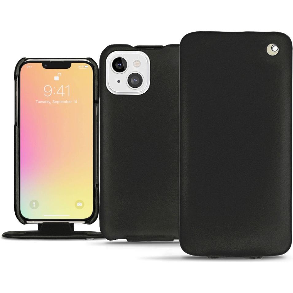 Noreve Lederschutzhülle vertikal (Apple iPhone 13), Smartphone Hülle, Schwarz