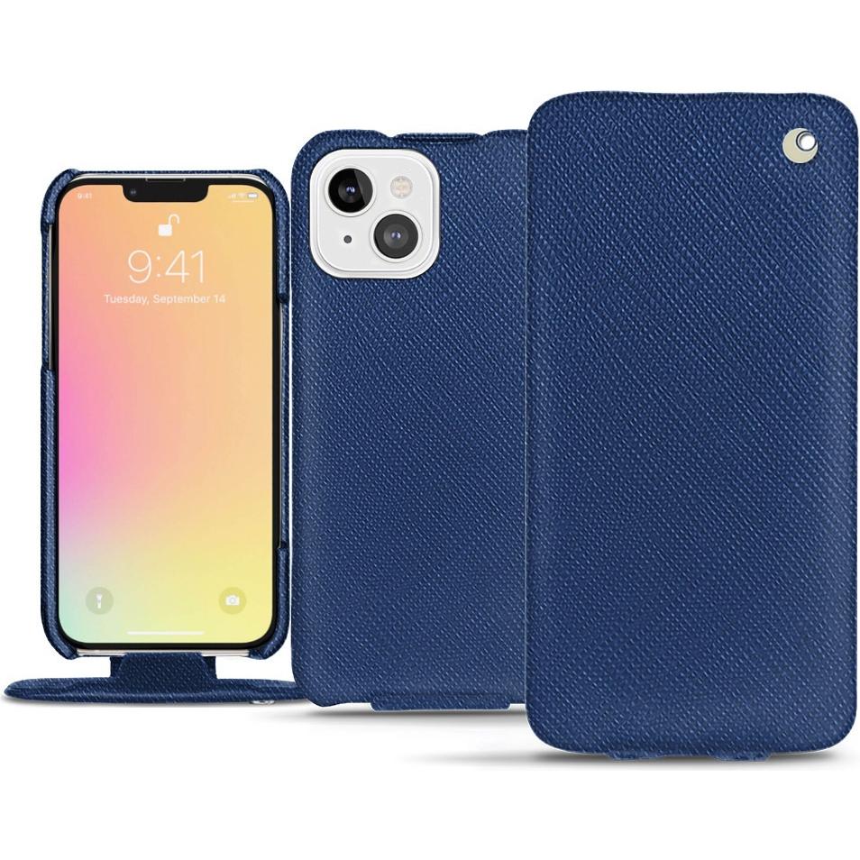 Thumbnail - Noreve Lederschutzhülle vertikal (Apple iPhone 13), Smartphone Hülle, Blau
