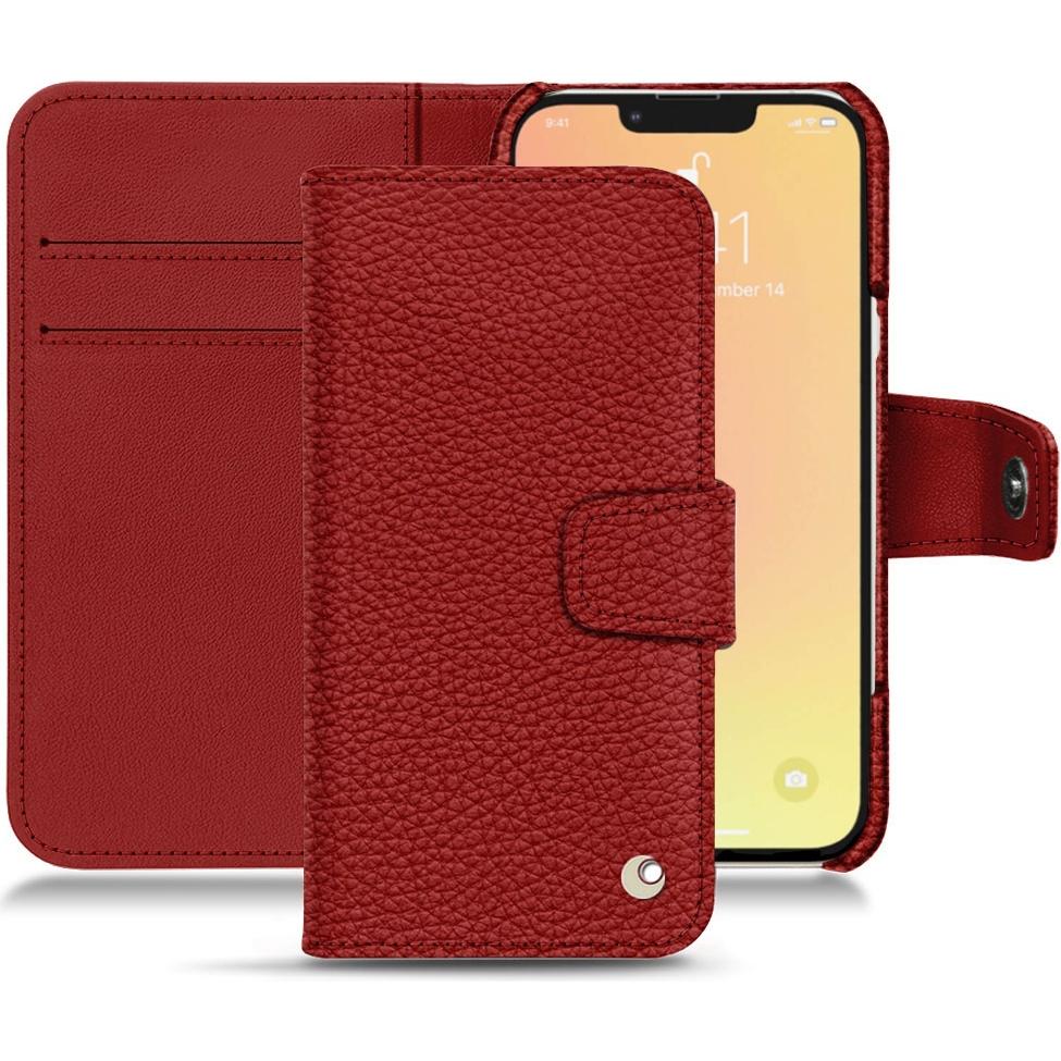 Thumbnail - Noreve Lederschutzhülle Wallet (Apple iPhone 13 mini), Smartphone Hülle, Rot