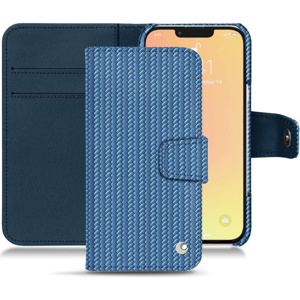 Thumbnail - Noreve Lederschutzhülle Wallet (Apple iPhone 13 mini), Smartphone Hülle, Blau