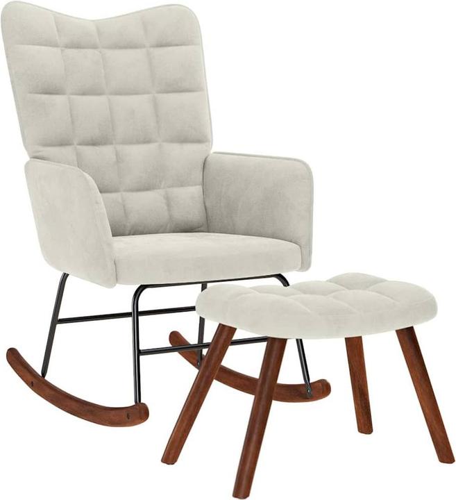 Actual product image vidaXL Schaukelstuhl mit Hocker