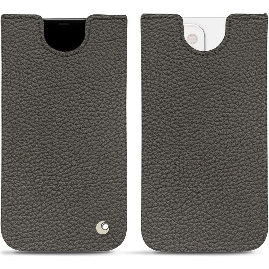 Noreve Lederschutzhülle (Apple iPhone 13 mini), Smartphone Hülle, Grau