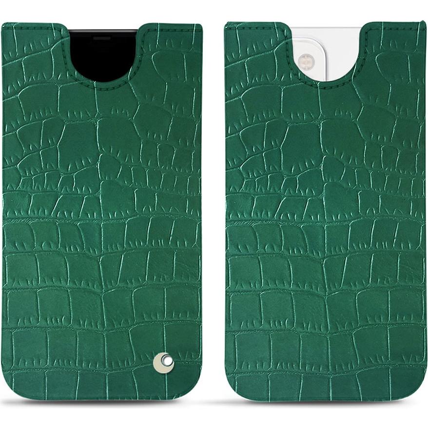 Noreve Lederschutzhülle (Apple iPhone 13 mini), Smartphone Hülle, Grün