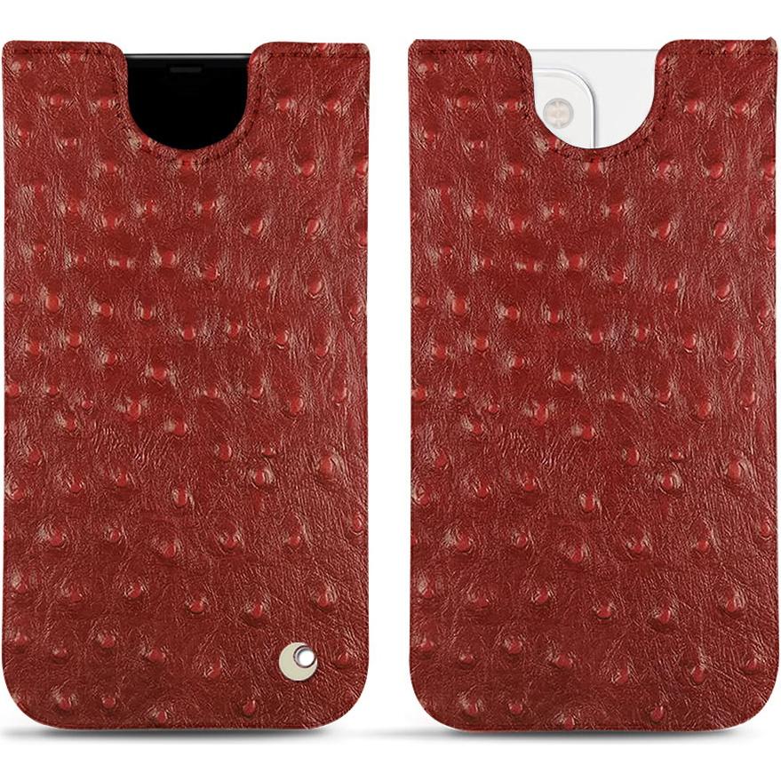 Noreve Lederschutzhülle (Apple iPhone 13 mini), Smartphone Hülle, Rot