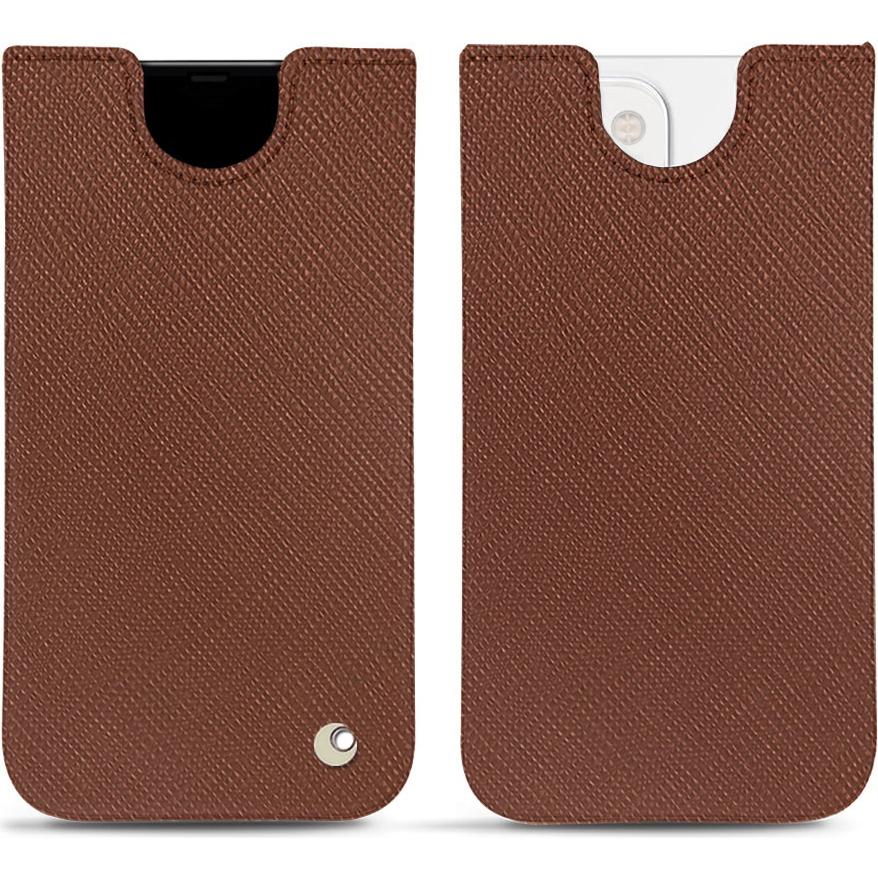 Noreve Lederschutzhülle (Apple iPhone 13), Smartphone Hülle, Braun