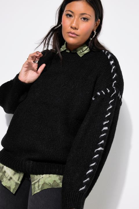 Produktbild Studio Untold Pullover, oversized, Colornähte, Langarm (56)