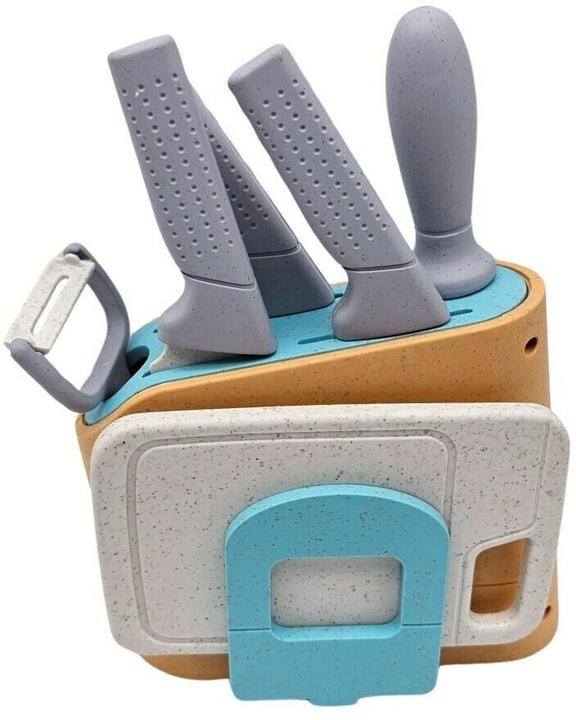 Alldoro Messerblock für die Kinderküche, 7-teilig, eco-friendly
