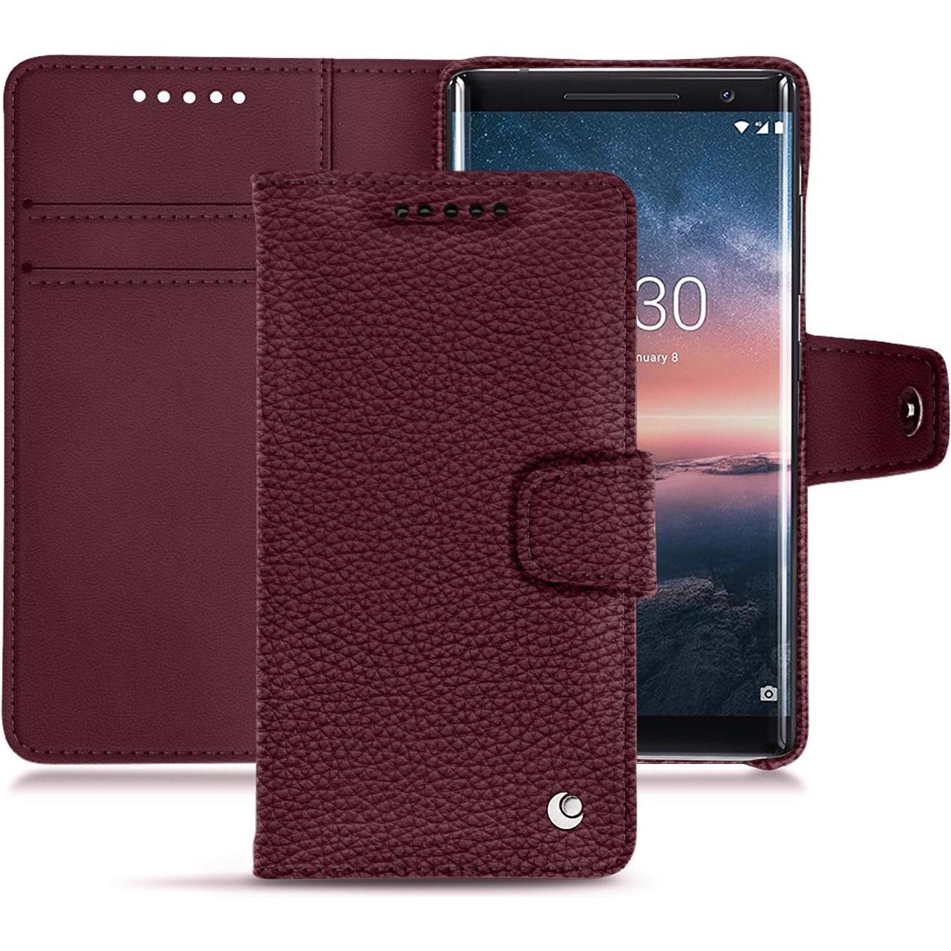 Noreve Lederschutzhülle Wallet (Nokia 8 Sirocco), Smartphone Hülle, Violett