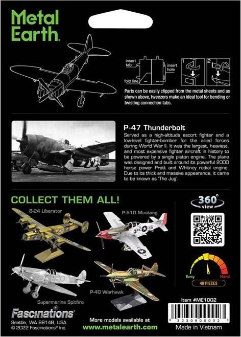 Immagine prodotto Metal Earth Puzzle 3D P-47 Thunderbolt