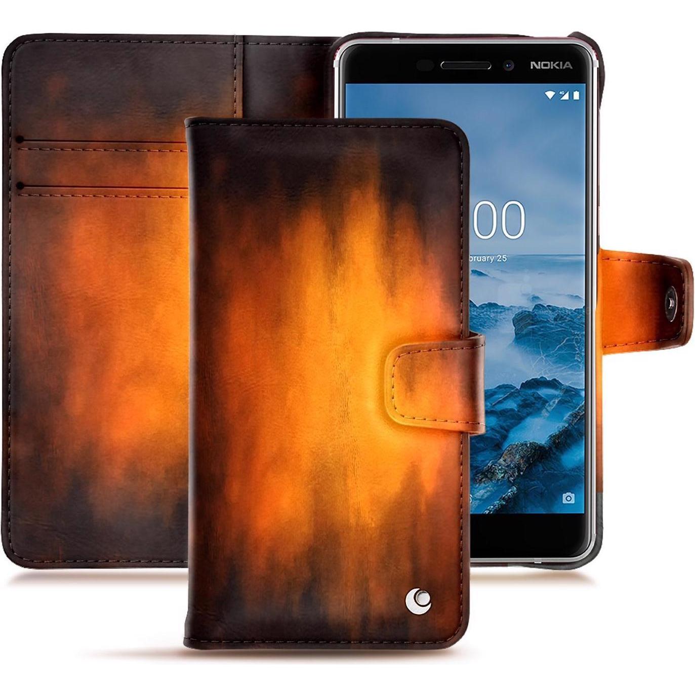 Thumbnail - Noreve Lederschutzhülle Wallet (Nokia 6 (2018)), Smartphone Hülle, Violett