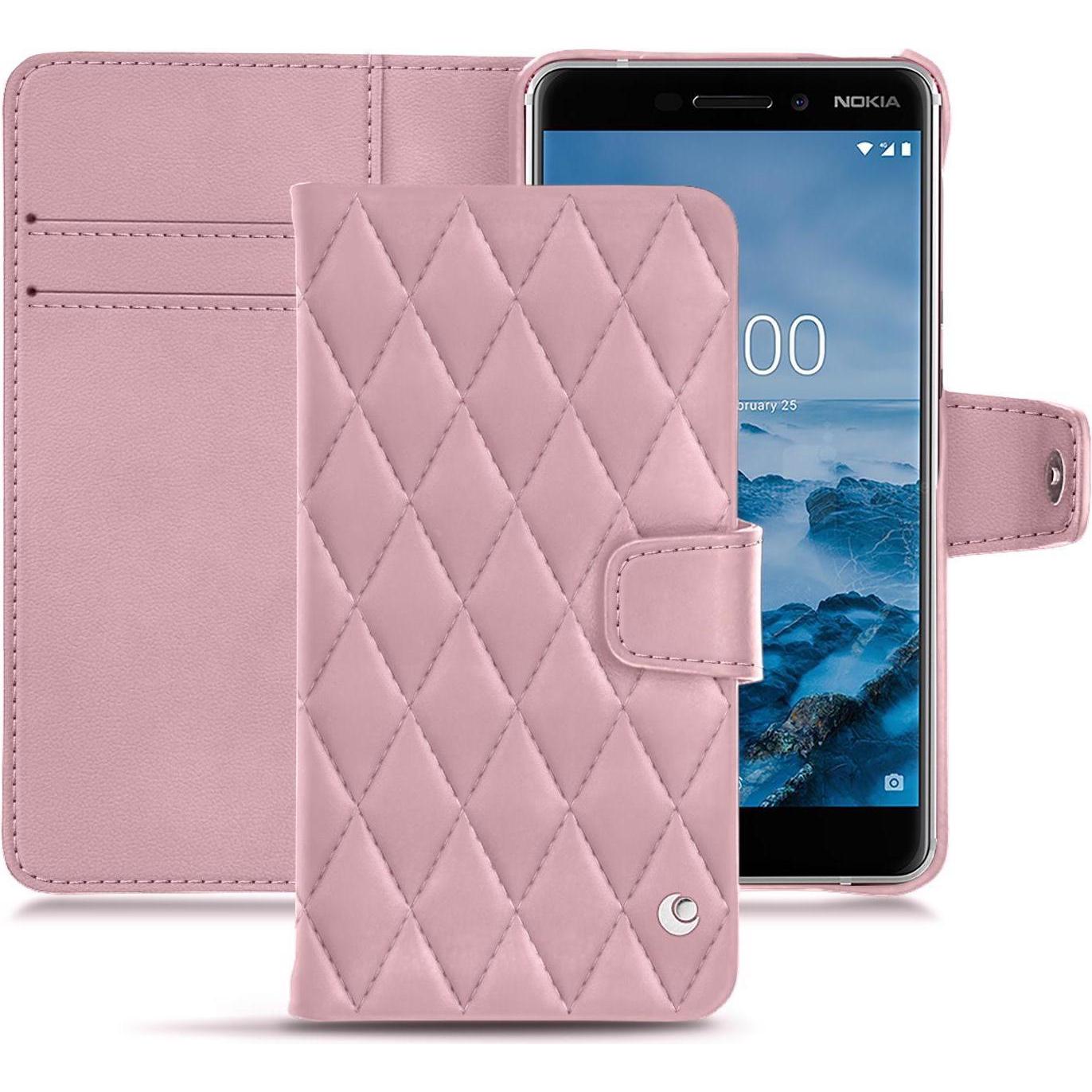 Thumbnail - Noreve Lederschutzhülle Wallet (Nokia 6 (2018)), Smartphone Hülle, Rosa