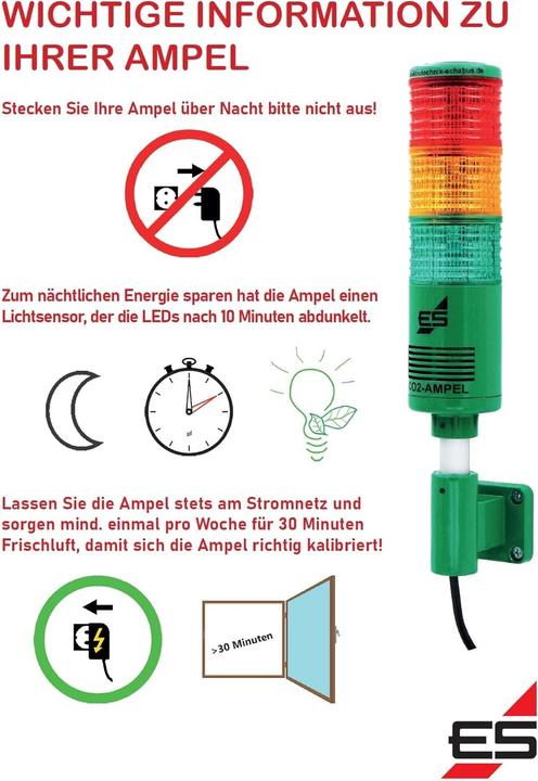 Produktbild Schabus CO2 Ampel/Luftgütesensor Ampel zur Raumluftüberwachung "School"