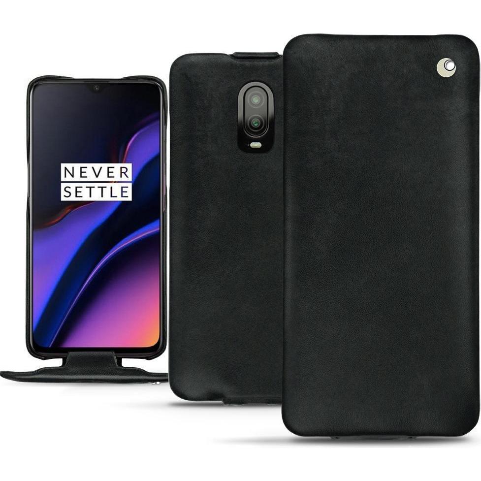 Thumbnail - Noreve Lederschutzhülle vertikal (OnePlus 6T), Smartphone Hülle, Schwarz