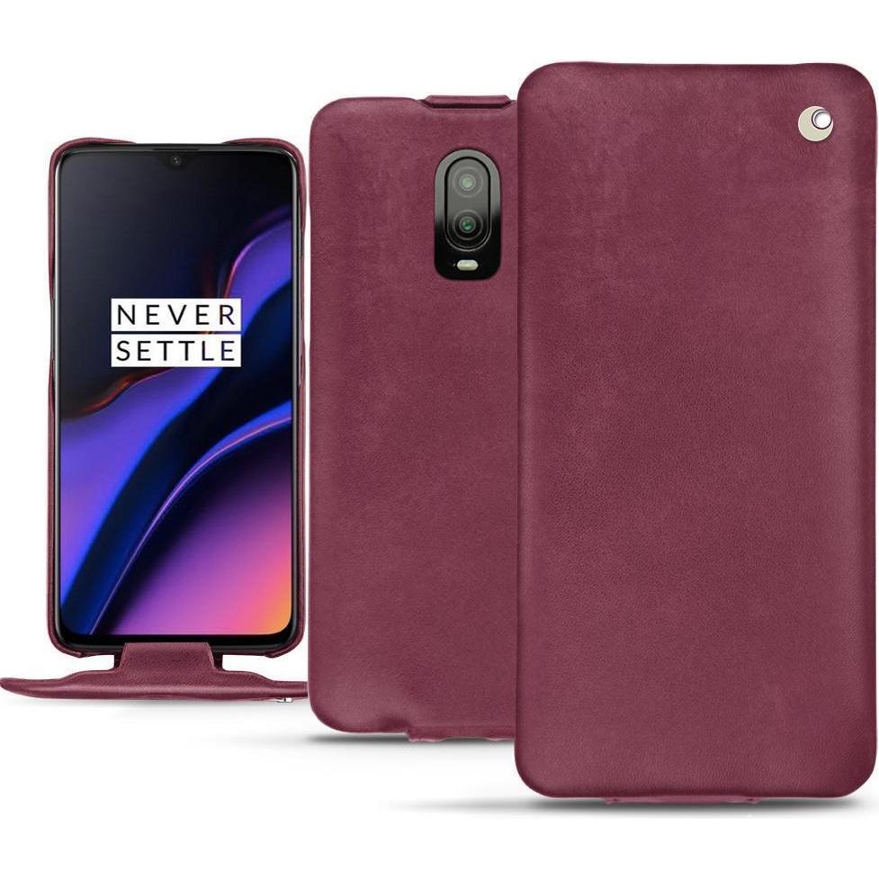 Thumbnail - Noreve Lederschutzhülle vertikal (OnePlus 6T), Smartphone Hülle, Violett