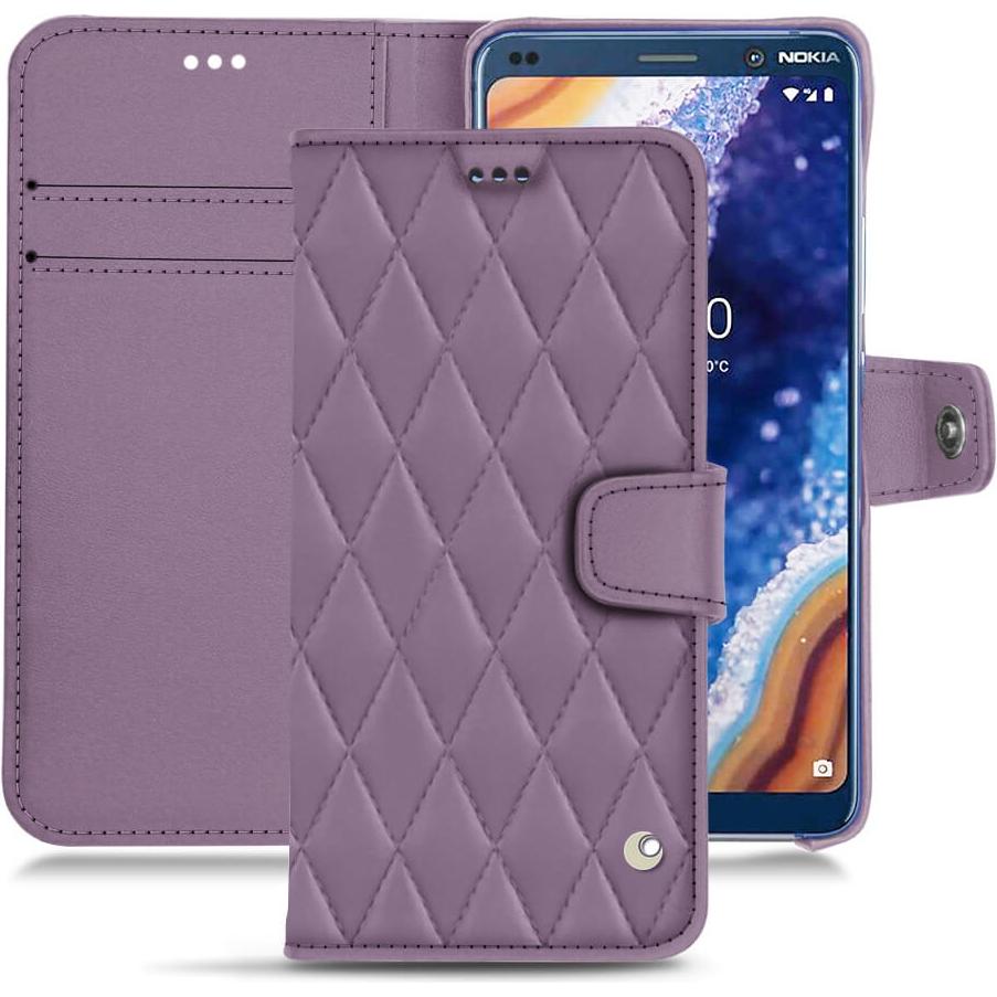 Noreve Lederschutzhülle Wallet (Nokia 9 PureView), Smartphone Hülle, Violett
