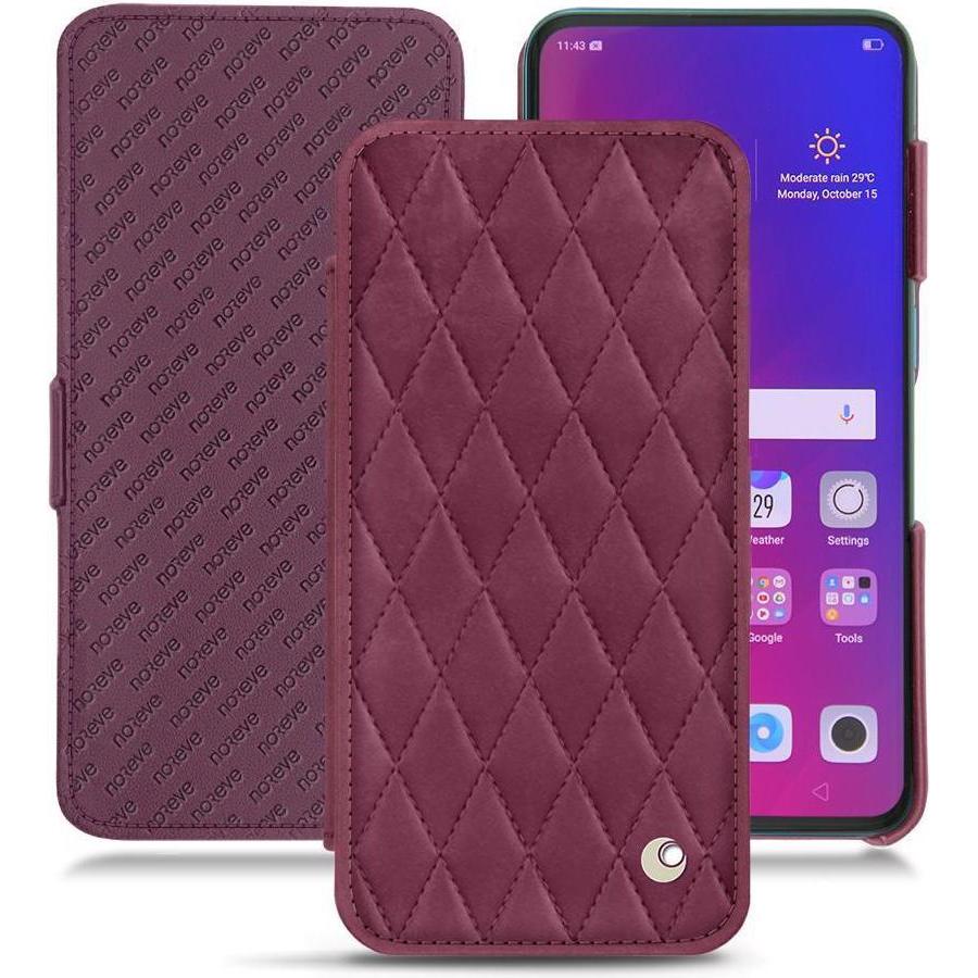Noreve Lederschutzhülle horizontal (Oppo Find X), Smartphone Hülle, Violett