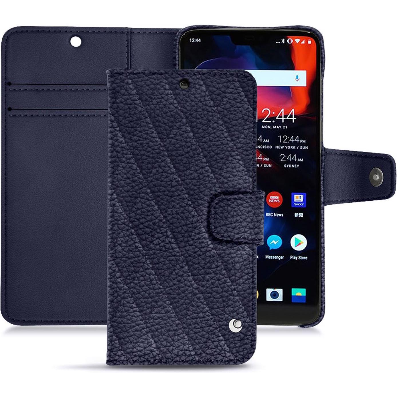 Noreve Lederschutzhülle Wallet (OnePlus 6), Smartphone Hülle, Violett