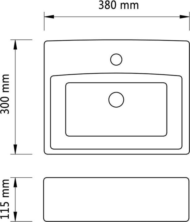 Produktbild vidaXL Becken (300 mm, 380 mm)