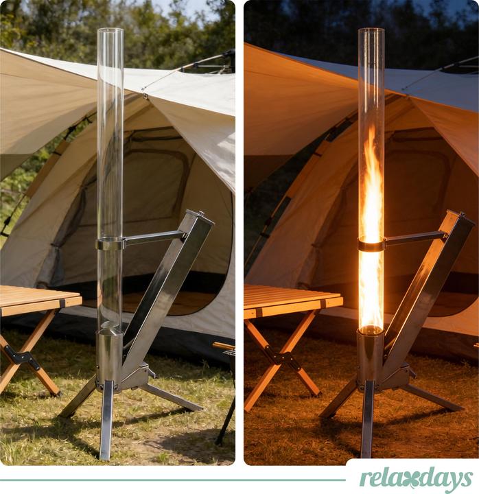 Productafbeelding Relaxdays Feuerrohr-Pelletfackel
