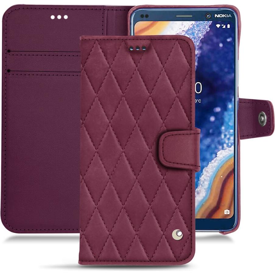 Noreve Lederschutzhülle Wallet (Nokia 9 PureView), Smartphone Hülle, Violett