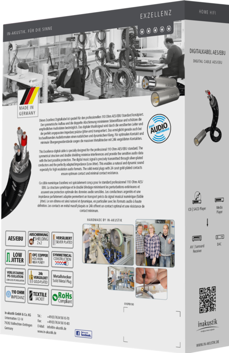 Produktbild Inakustik Exzellenz Digitalkabel AES/EBU (1.50 m, XLR)