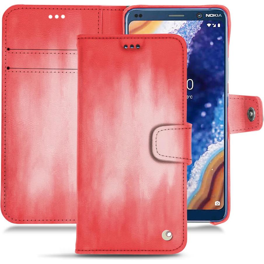 Noreve Lederschutzhülle Wallet (Nokia 9 PureView), Smartphone Hülle, Rosa