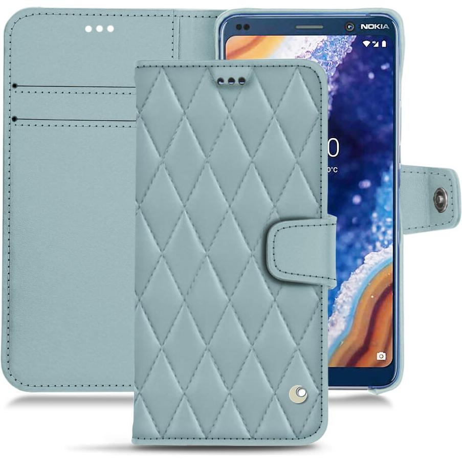 Thumbnail - Noreve Lederschutzhülle Wallet (Nokia 9 PureView), Smartphone Hülle, Blau