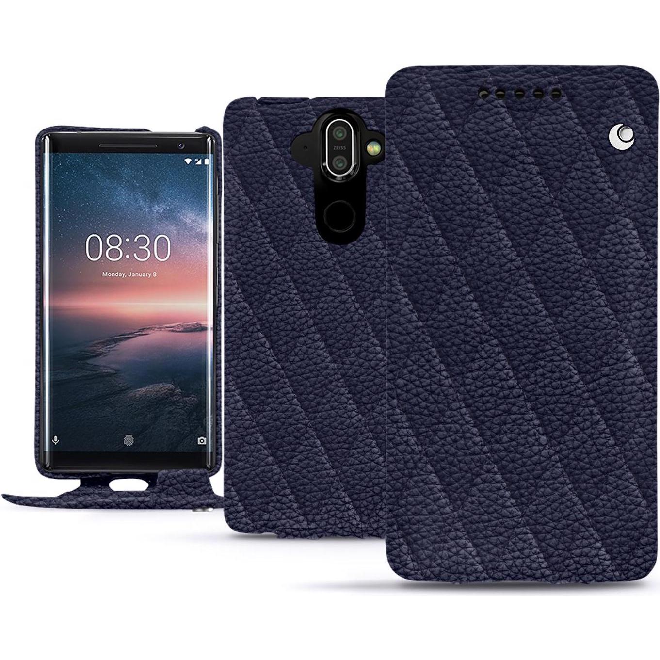 Thumbnail - Noreve Lederschutzhülle vertikal (Nokia 8 Sirocco), Smartphone Hülle, Violett