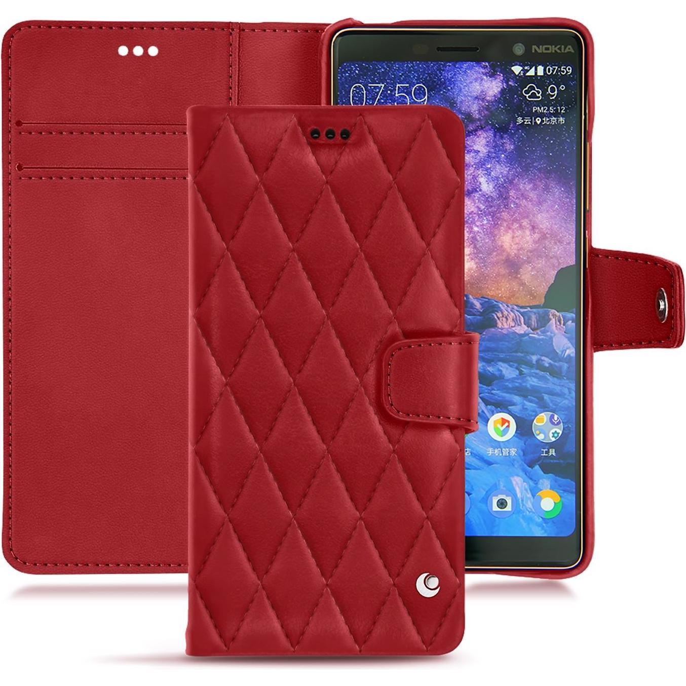 Thumbnail - Noreve Lederschutzhülle Wallet (Apple iPhone 7 Plus), Smartphone Hülle, Rot