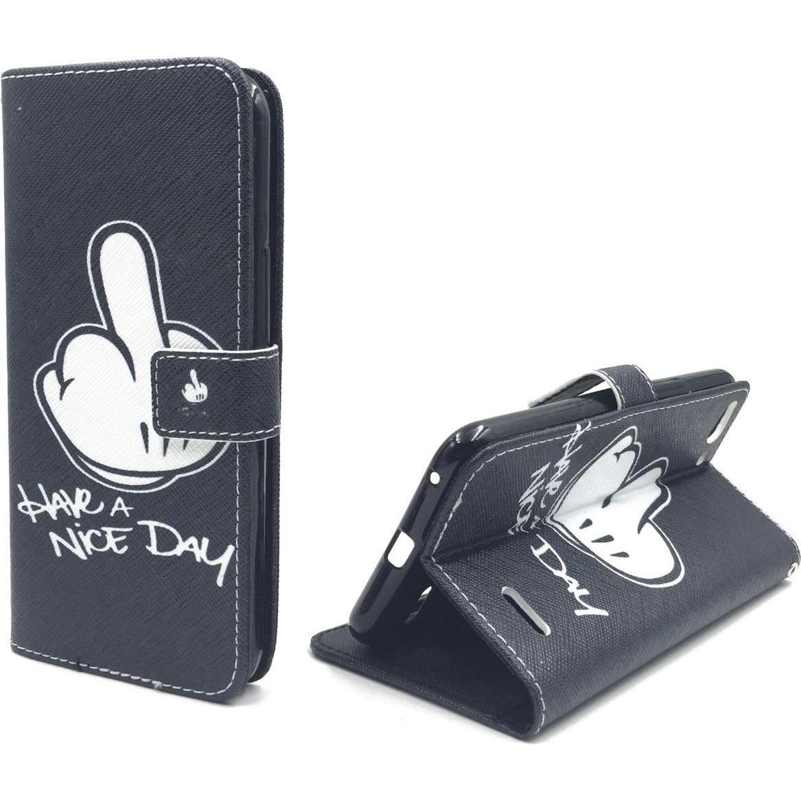 König Design Schutz Handy Hülle für Vodafone Smart Ultra 6 Case Cover Tasche Wallet Etui Neu (Vodafone Smart Ultra 6), S...