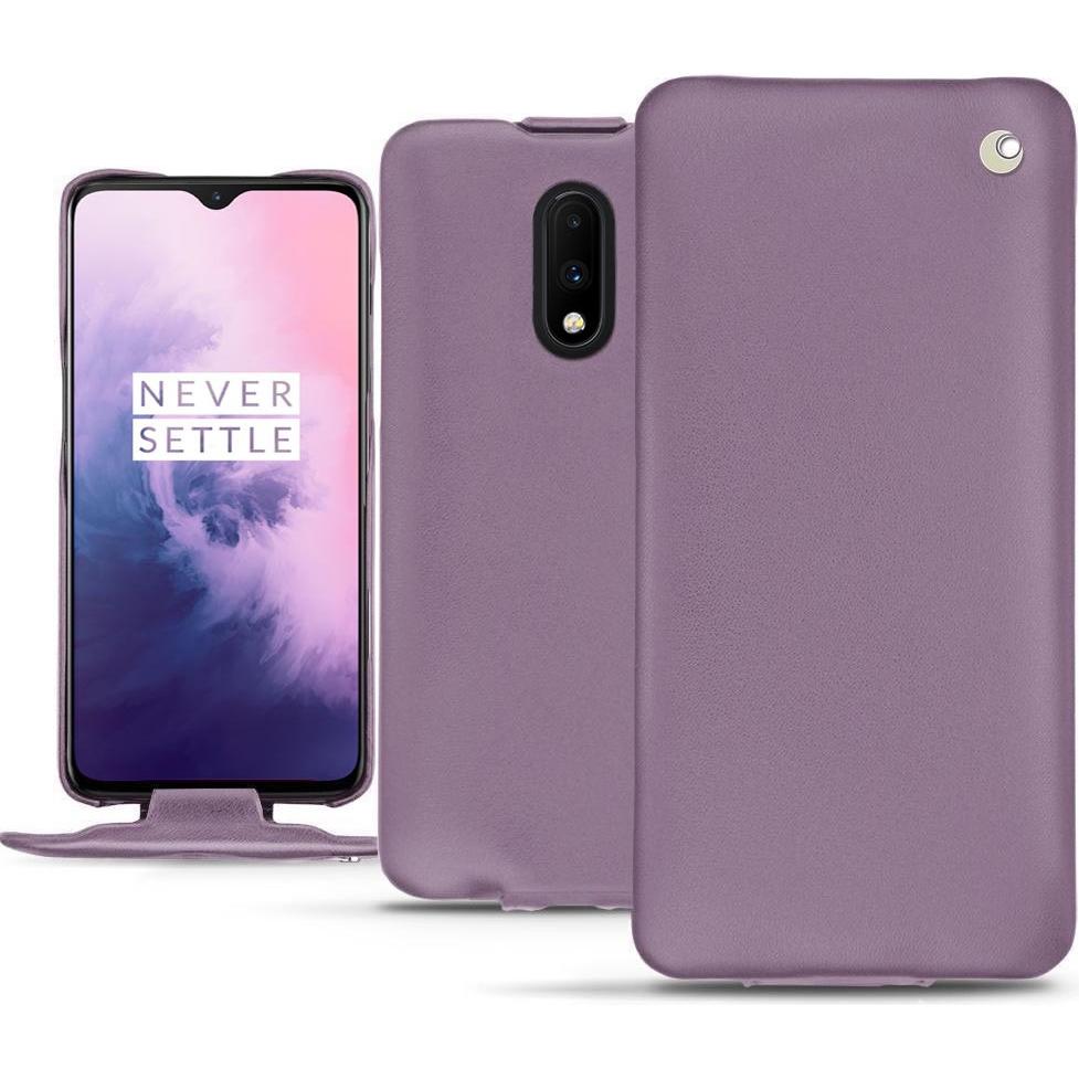 Noreve Lederschutzhülle vertikal (OnePlus 7), Smartphone Hülle, Violett