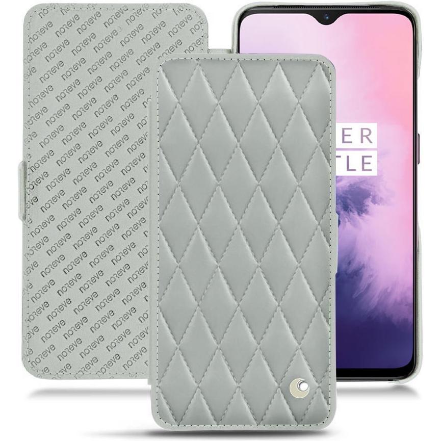Noreve Lederschutzhülle horizontal (OnePlus 7), Smartphone Hülle, Grau