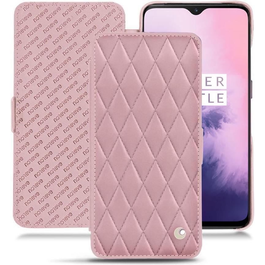 Noreve Lederschutzhülle horizontal (OnePlus 7), Smartphone Hülle, Rosa