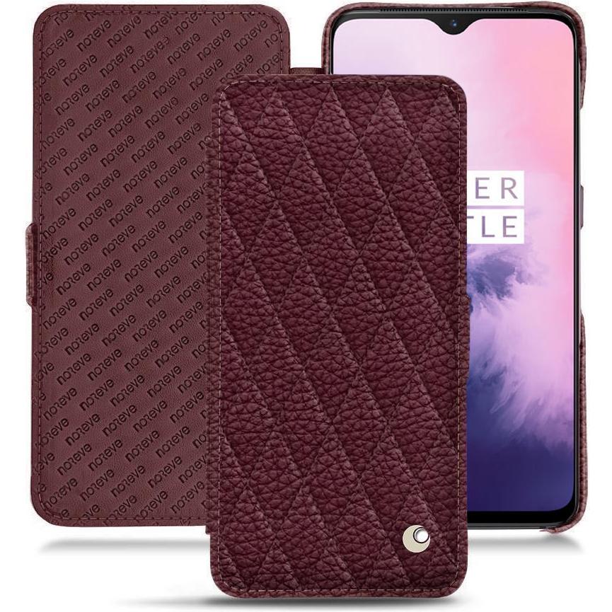 Thumbnail - Noreve Lederschutzhülle horizontal (OnePlus 7), Smartphone Hülle, Violett