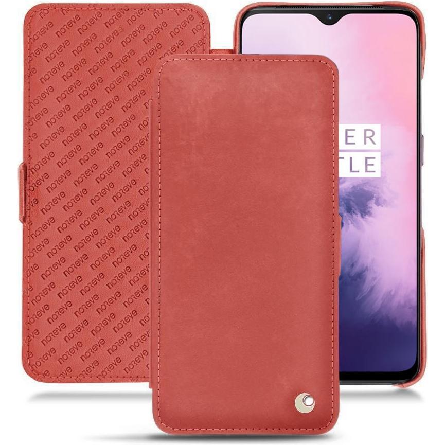 Noreve Lederschutzhülle horizontal (OnePlus 7), Smartphone Hülle, Rot