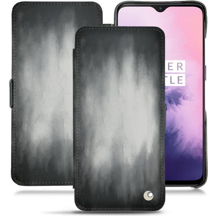 Thumbnail - Noreve Lederschutzhülle horizontal (OnePlus 7), Smartphone Hülle, Grau