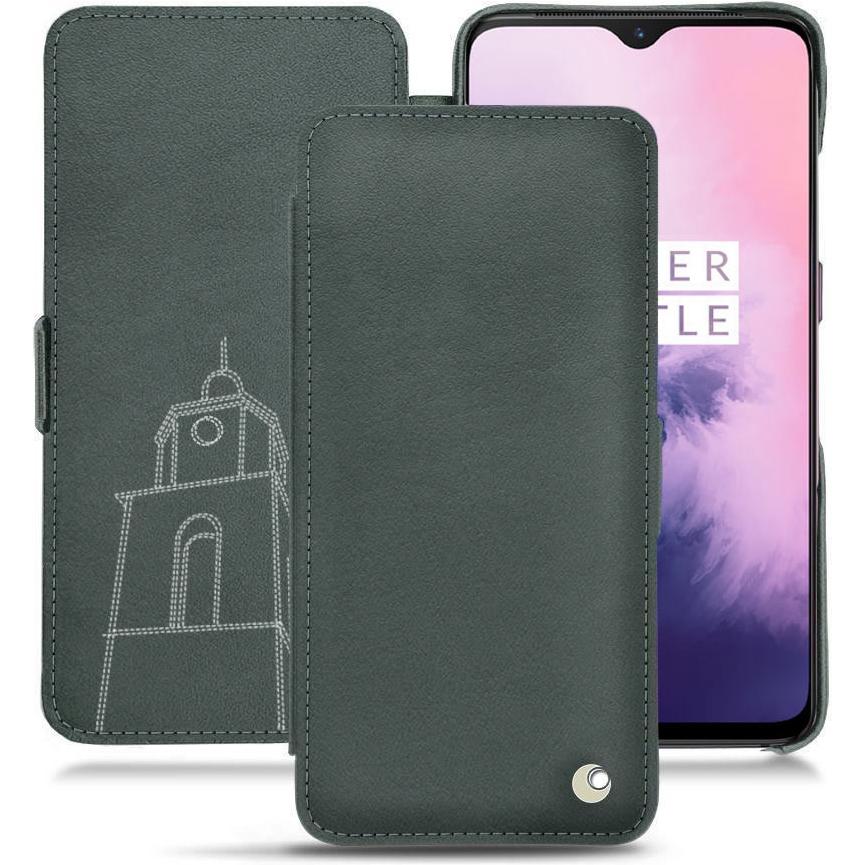 Noreve Lederschutzhülle horizontal (OnePlus 7), Smartphone Hülle, Blau