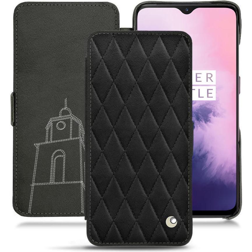 Thumbnail - Noreve Lederschutzhülle horizontal (OnePlus 7), Smartphone Hülle, Schwarz