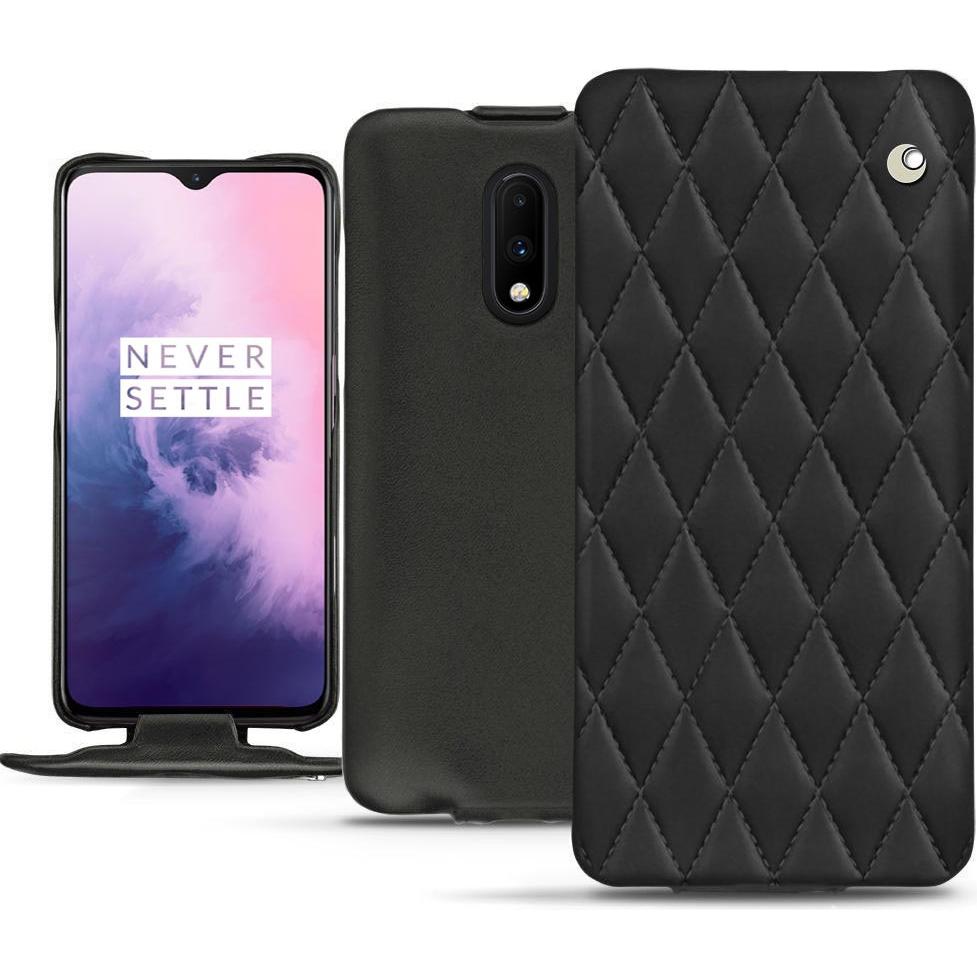 Thumbnail - Noreve Lederschutzhülle vertikal (OnePlus 7), Smartphone Hülle, Schwarz