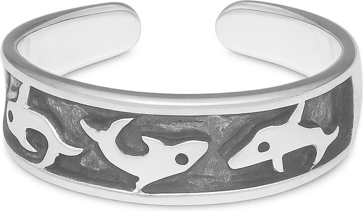 Leyda Zehenring mit Delfinmotiv (Argento 925)