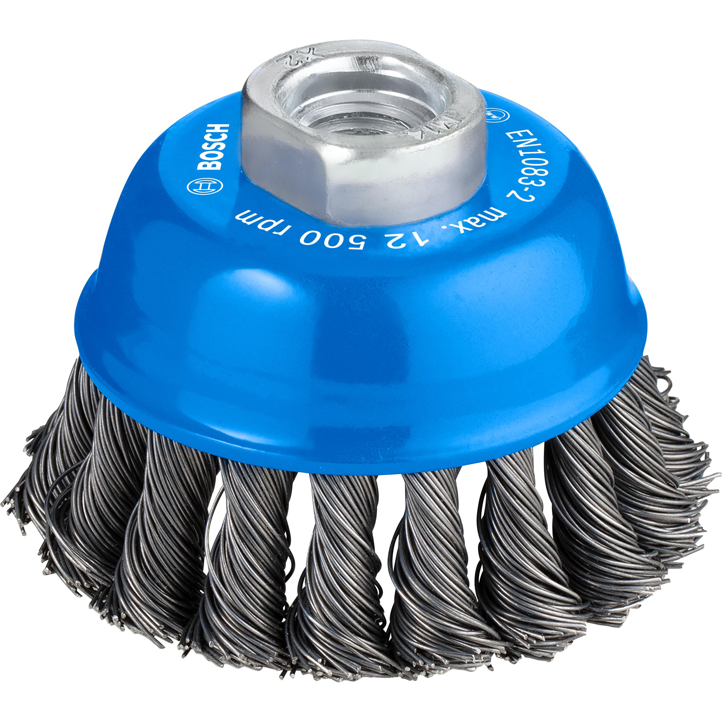 Bosch Professional Zubehör, Schleifmittel, PRO Metal heavy Topfbürste, 75 x 0,5 mm, Gewinde
