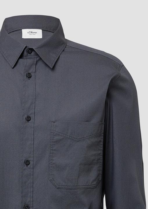 Immagine prodotto s.Oliver Hemd Slim Fit: Gemustertes Hemd mit Kentkragen (M)