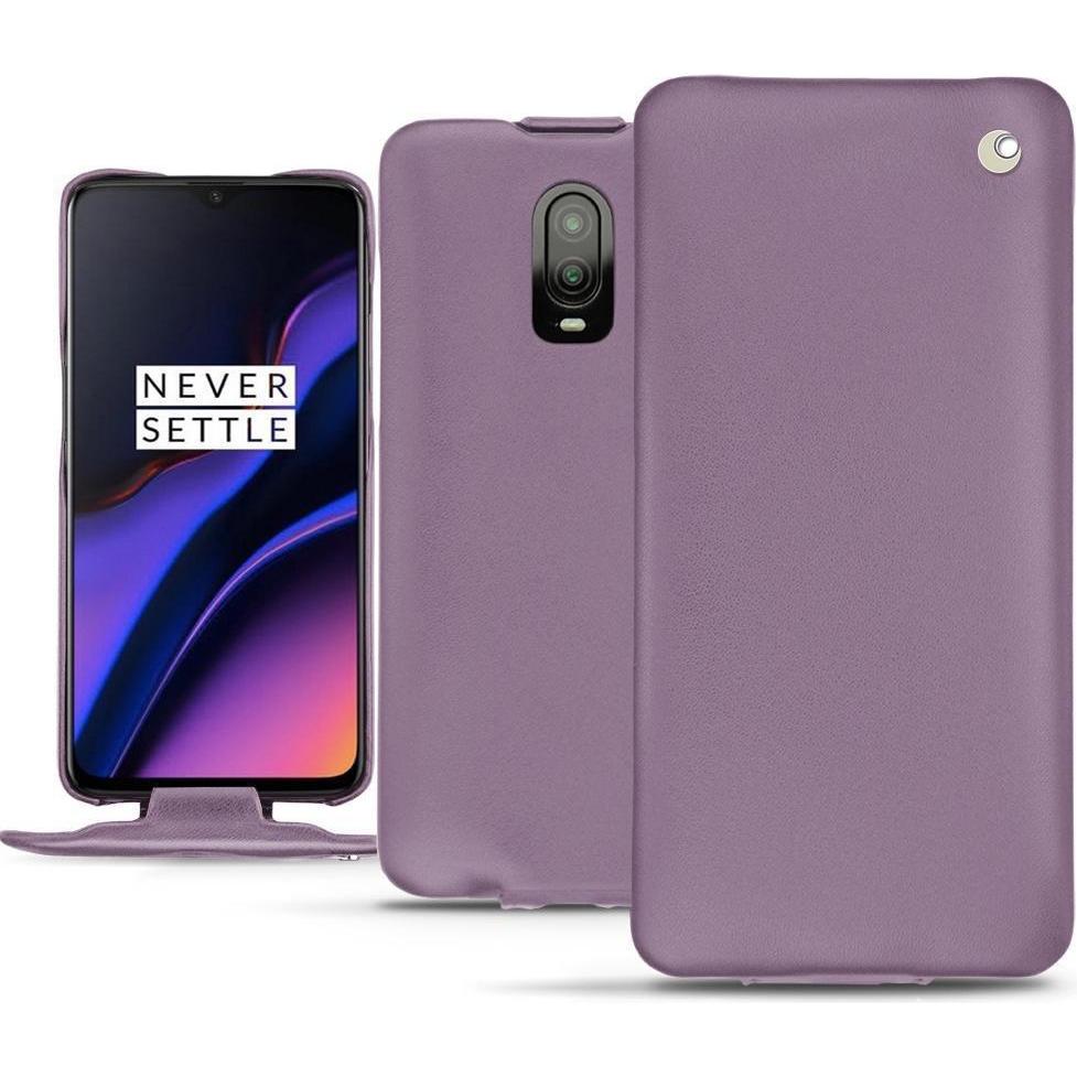 Noreve Lederschutzhülle vertikal (OnePlus 6T), Smartphone Hülle, Violett