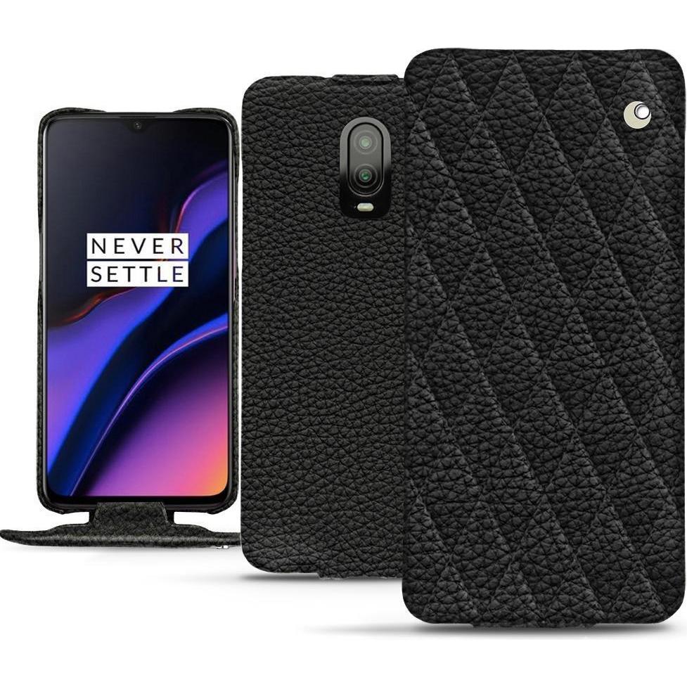 Noreve Lederschutzhülle vertikal (OnePlus 6T), Smartphone Hülle, Schwarz